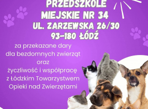 Zbiórka karmy dla zwierząt z Łódzkiego Towarzystwa Opieki nad Zwierzętami